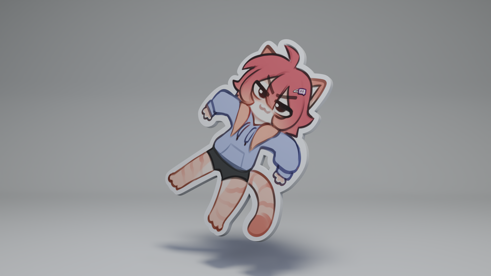 Ready to Attack Yumi / Doodle Sticker – Yappcat