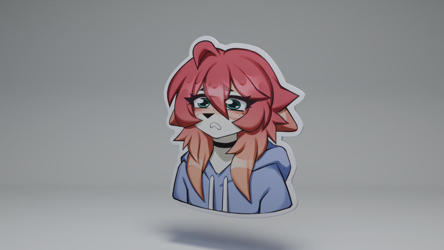 Shocked Yumi / Furry Sticker