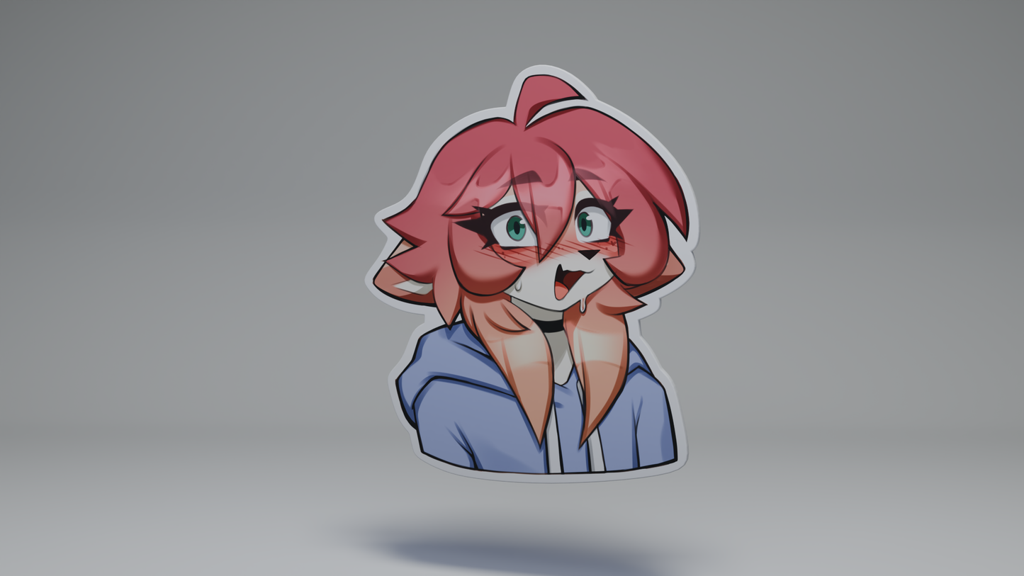 Nervous Yumi / Furry Sticker