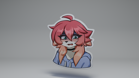 Embarrassed Yumi / Furry Sticker