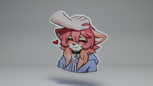 Headpat Yumi / Furry Sticker