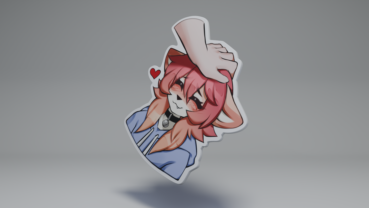 Headpat Yumi / Furry Sticker